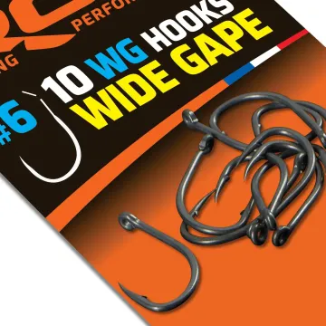 10  WIDE GAPE Hooks #6 - Hameçons WIDE GAP #6